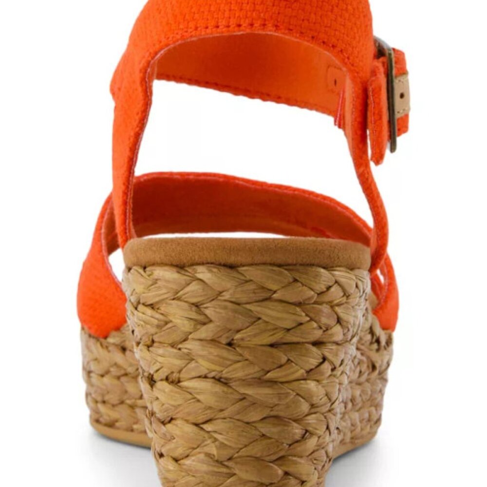 TOMS Audrey-Flame Beachside Woven Wedge Sandal - Picture 6 of 12